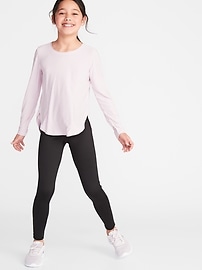 View large product image 3 of 3. Mid-Rise PowerPress Leggings for Girls