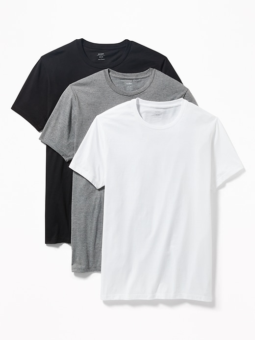 L'image numéro 3 présente Paquet de trois t-shirts à col rond pour homme