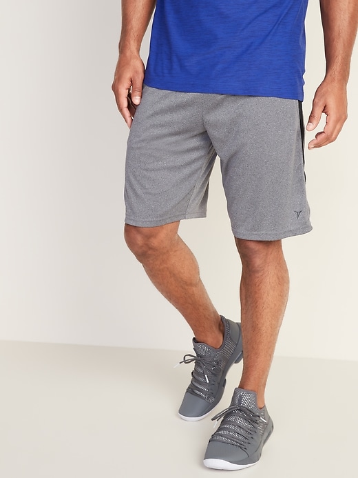 View large product image 1 of 2. Go-Dry Side-Stripe Shorts - 9-inch inseam