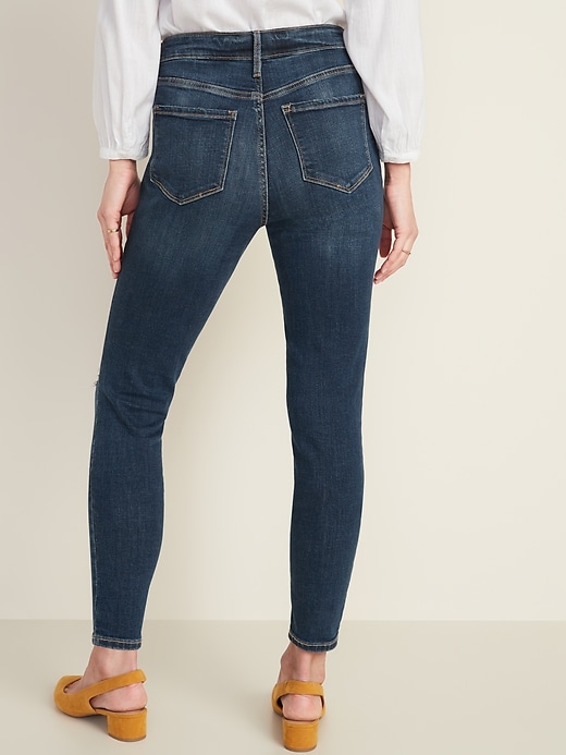 Image number 2 showing, High-Waisted Rockstar Distressed Super Skinny Jeans For Women
