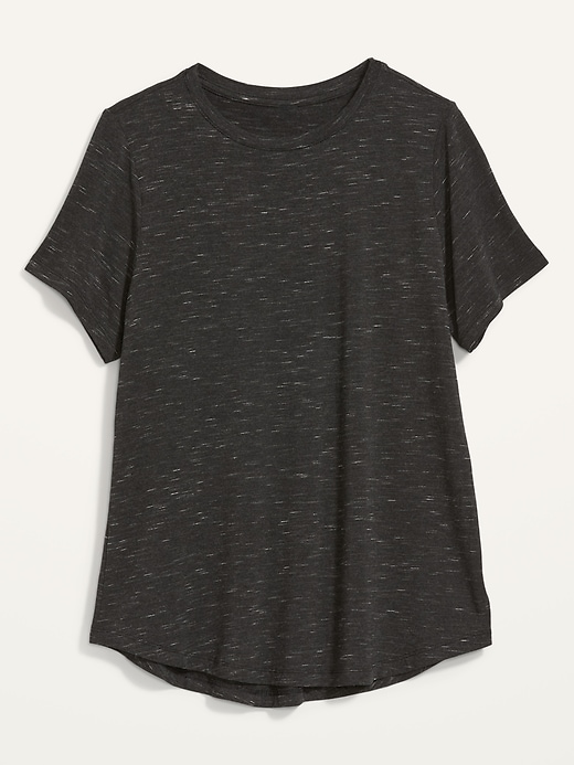 L'image numéro 4 présente T-shirt ras du cou luxueux teint par espacements pour femme