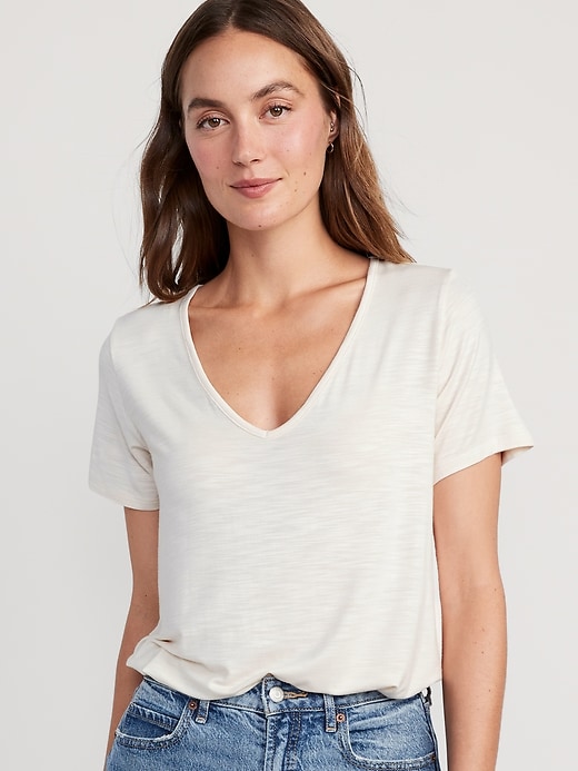 Image number 1 showing, Luxe V-Neck T-Shirt